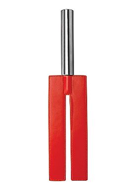 OUCH Lederpaddel SPLIT mit Metallgriff 35 cm red