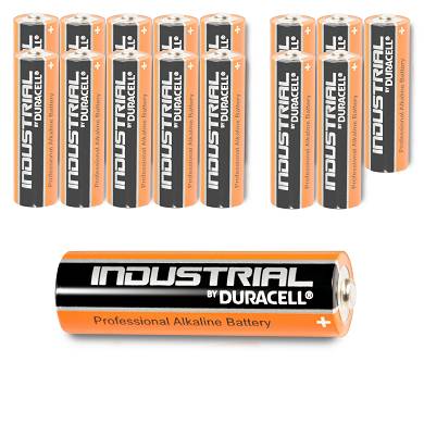 16 x DURACELL AA Mignon Alkaline LR06 Batterie MN1500 1,5V Industrial 16 Stück