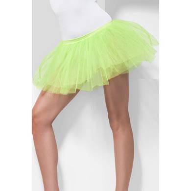 Tutu-Unterrock mehrlagig in Neongrn 30 cm lang