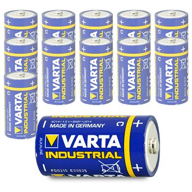 12x Varta Baby C Industrial LR14 MN1400 Batterie 7800 mAh 1,5V Alkaline 12 Stk