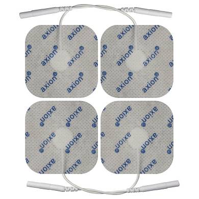 4 x KARBON-SILBER Pads Elektroden 50x50mm fr Reizstromgert TENS EMS Reizstrom