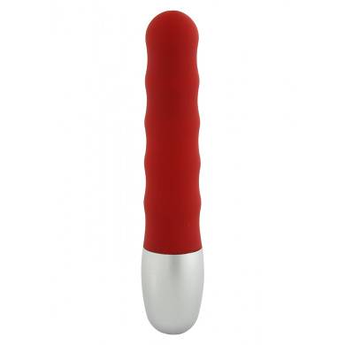 Wellendesign Mini Vibrator - 8 x 2 cm - in Rot
