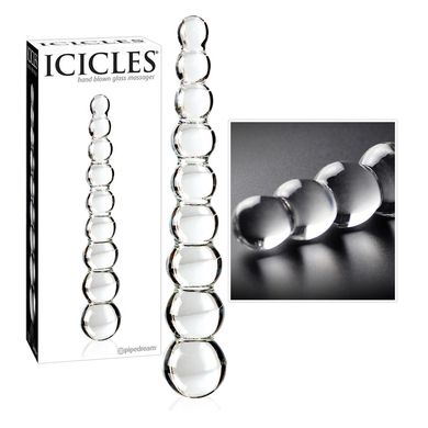 Icicles No. 2 Glasdildo transparent 22,5 x 1,5 -3,7 cm