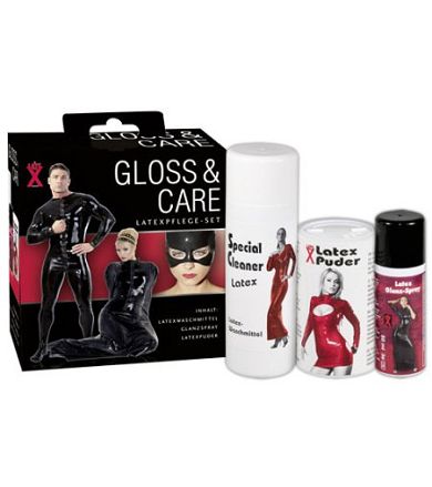 Latexpflegeset - Waschmittel + Glanz-Spray + Puder