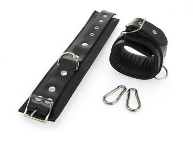 Fufesseln Leder schwarz