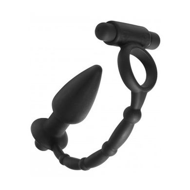 Cockring mit Buttplug - Master Series - Double Pleasure