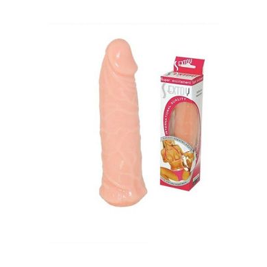 Superweicher Soft-Dildo 17 cm lang Ø 3.5 cm Naturfarben. Soft-Silikon