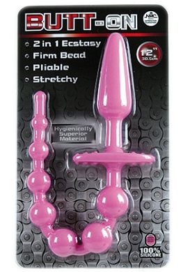 Plug mit Analkette - BUTT-ON pink