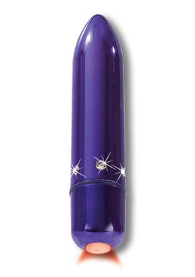 8 x 2 cm Vibrator - Crystal High Intensity Bullet purple