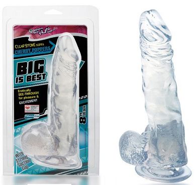 Clear Stone Big is Best DIldo Cherry Poppers 20.3cm Dildo mit Saugnapf