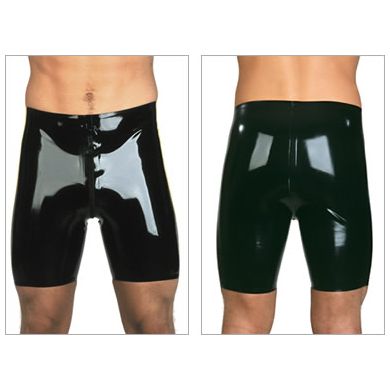 Latex Radlerhose mit kurzem Reiverschluss vorne
