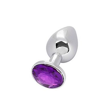 NewMagic Anal Buttplug Anal Butt Plug Hook Kristall Stahl Metall (lila)