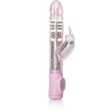 28 x 4 cm Perlenvibrator Thrusting Action Jack Rabbit pink