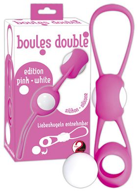 Liebeskugeln - Boules Double pink/white