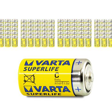 100x Varta Baby C Superlife LR14 UM2 MN1400 Batterie 1,5V Zink-Kohle 100 Stk
