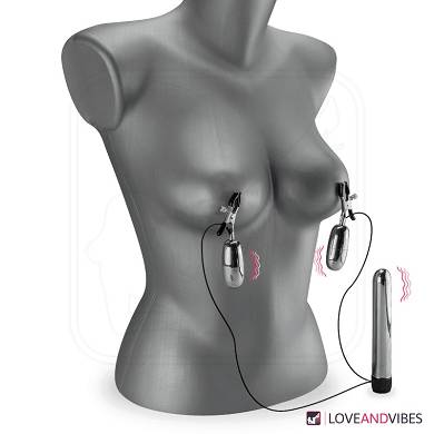 Vibrierende Nippelklemmen & Vibrator