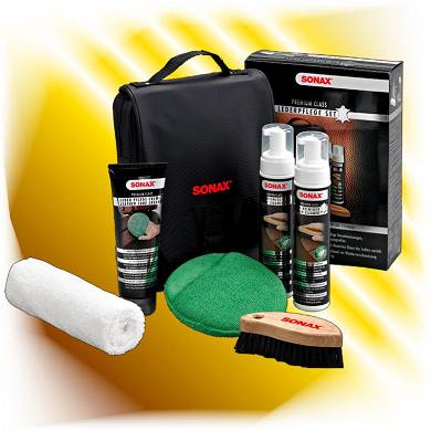 Sonax Premium Class Lederpflege Set Lederreiniger Brste Pflegecreme 281941