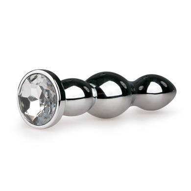 Butt Plug aus Metall mit Kugelform - Silberfarbig
