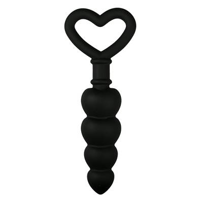 Hartvormige Buttplug - Zwart