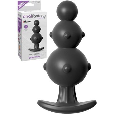 12 x 4,5 cm Anal Fantasy - ASS SWEEPER Plug black