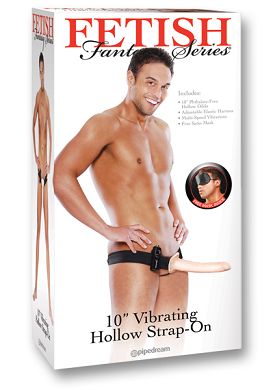 Fetish Fantasy - 25 cm Skin Vibrating Hollow Strap-On Umschnalldildo