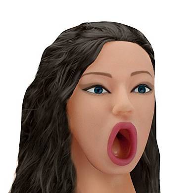 Dunkelhaarige Blowjob-Sexpuppe