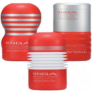 3er-Set Tenga Cup (Deep Throat, Double Hole, Rolling Head)