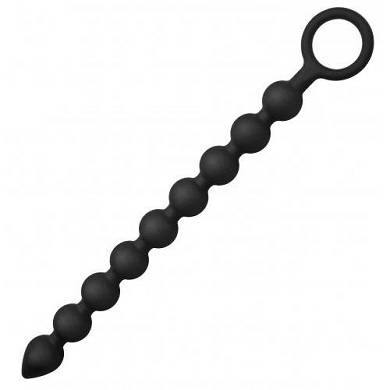 Master Series Analkette aus Silikon - Pathicus. Schwarz
