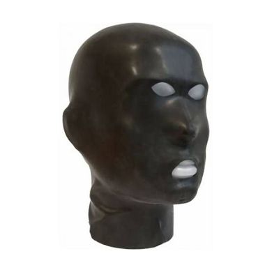 Masken Rubber - Maske Gummi mit Öffnungen an Augen und Mund Schwarz - von Mr. B Gr&ou