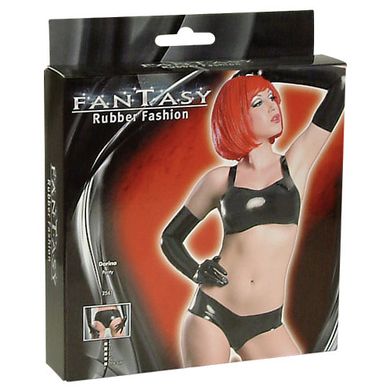 Latex Damen-Slip schwarz