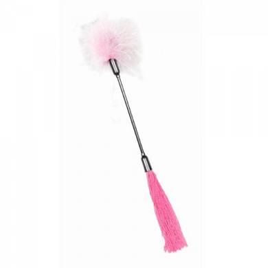 Peitsche mit Federn - in Rosa