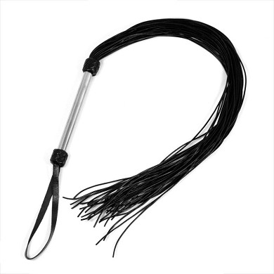 Leder Peitsche FINE mit Metallgriff