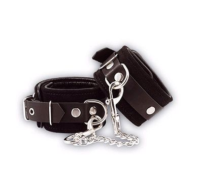 Leder Handfessel - BLACK