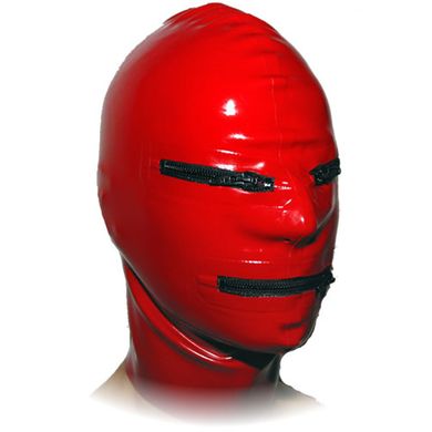 Latex-Maske ZIPPER rot - BLATEX