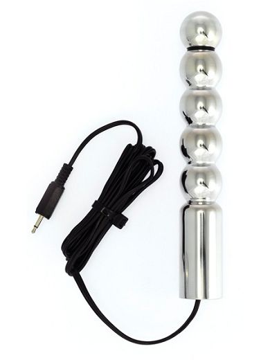 Elektro-Sex: Analdildo mit Kugeln, bipolar