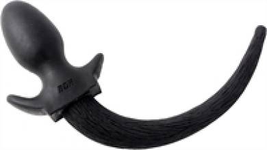 Dog Tail Buttplug L Schwarz