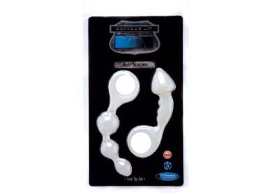 TOPCO Bottoms Up Butt Silicone Anal Toy Set. Ice. 1er P