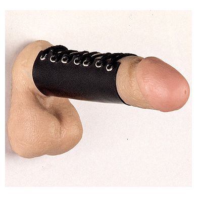 Penismanschette Leder schwarz