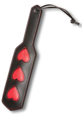HardcoreDeLuxe - Queen Of Hearts Paddle black/red 22 cm