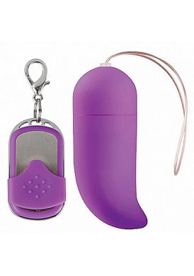Shots Toys 10 Speed Remote Vibrating G-Spot Egg BIG - Purple