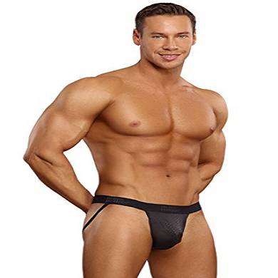 Male Power - Black Cobra Jock - Tanga in Schlangenhaut Optik - schwarz - Größe