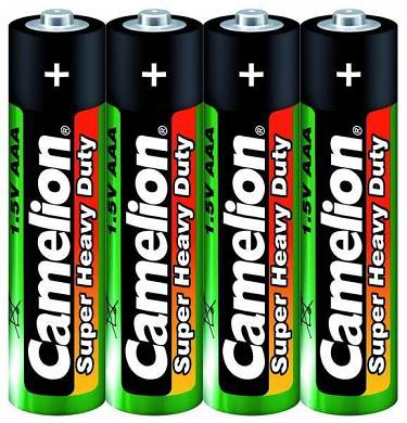 4x Batterie CAMELION AAA Micro R03 UM4 Super Heavy Duty 1,5V, 4er Pack, 4Stück
