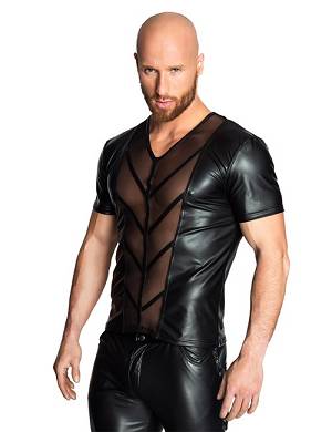 Shirt mit transparenten Einsätzen
