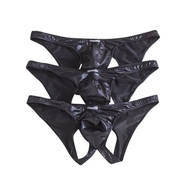Herren Strings Tangas Kunstleder Slips Jockstrap Bikini Unterwäsche Männer Unter