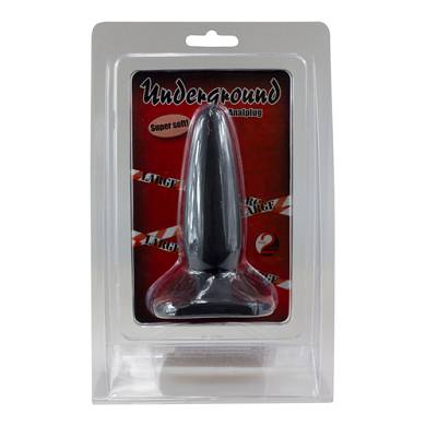 Schwarzer Analplug mit Standfu