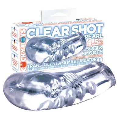 CockyBoys Clear Shot Pearl Translucent Ass Masturbator