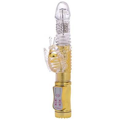 Doppel Vibrator G-Punkt Vibrator Multi-Speed mit rotierenden Stahlperlen Magic Wand Massag