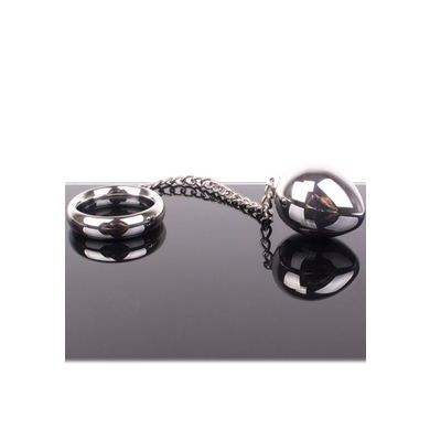 Donut C-Ring with Anal Egg and Chain - Cockring 5 cm - Analkugel 5 cm