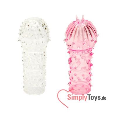 Penis Sleeve Klassik transparent, rosa, lila, 8 cm, D: 30 mm