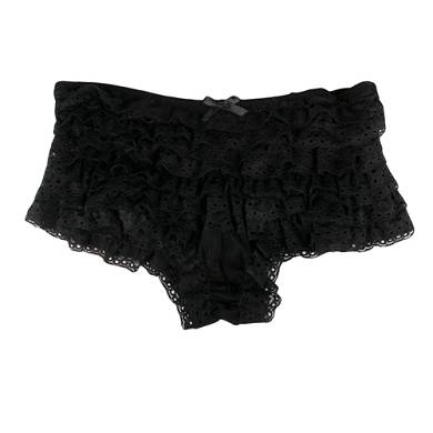 Slip mit Rschen - Schwarz